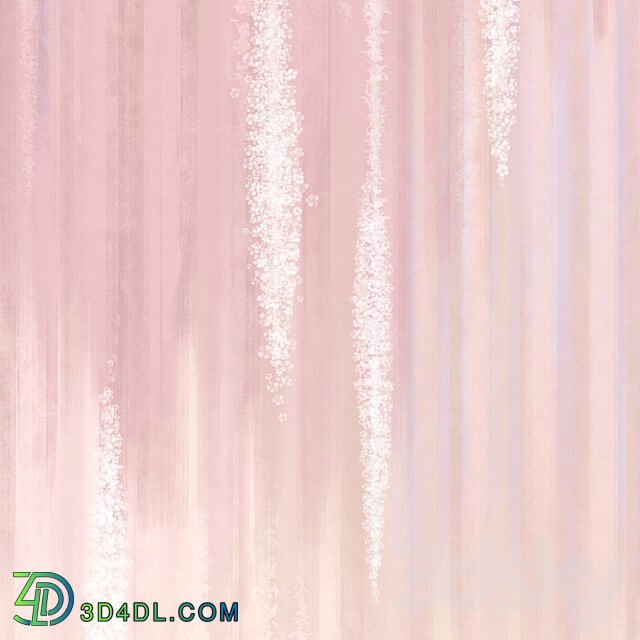 Wall covering - Wallpapers _ Flowing flowers _ Wallpaper _ Panels _ Fresco _ Print _ Texture