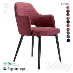 William chair with armrests rhombus  