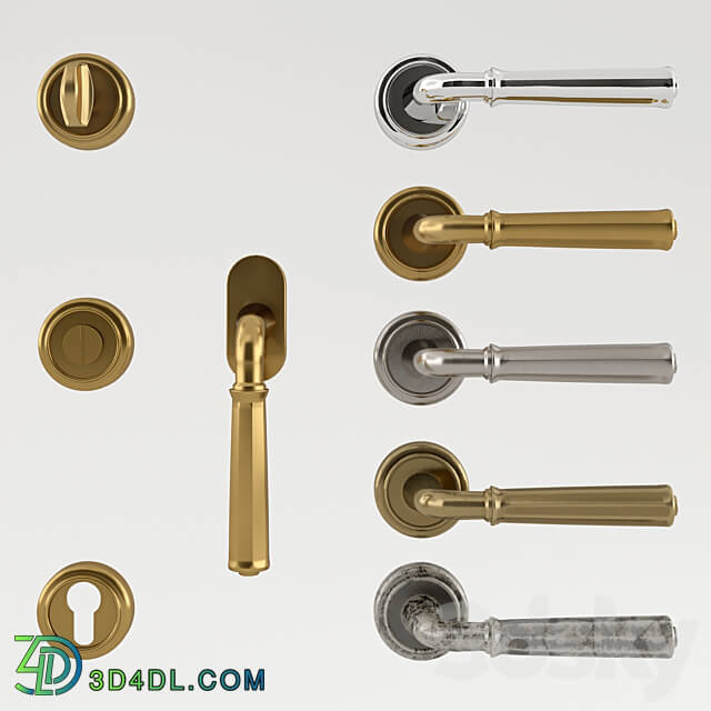 OM Door furniture handles Fadex Denver collection. Italy