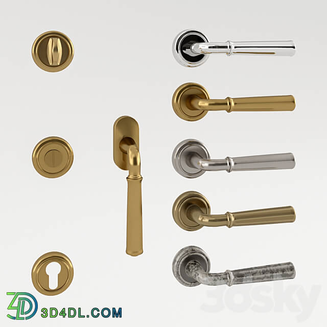 OM Door furniture handles Fadex Denver collection. Italy