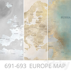 Wallpapers Europe map Murals Panels Fresco Print Texture 