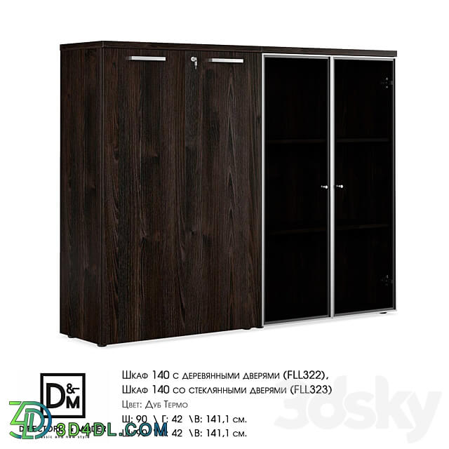 Wardrobe Display cabinets Om Medium wardrobe with blind doors and medium wardrobe with doors in an aluminum frame