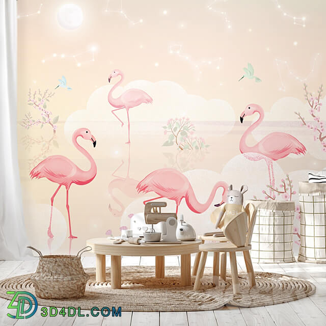 Wall covering - Wallpapers _ Flamingo _ Wallpaper _ Panels _ Fresco