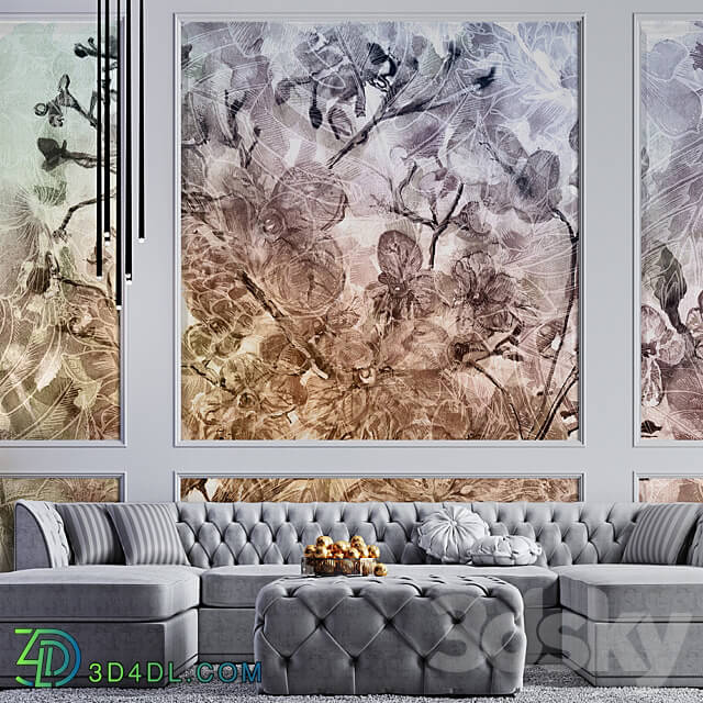 Wall covering - Designer wallpaper Aquarelle pack 1