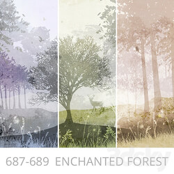 Wallpapers Enchanted forest Design wallpapers Panels 