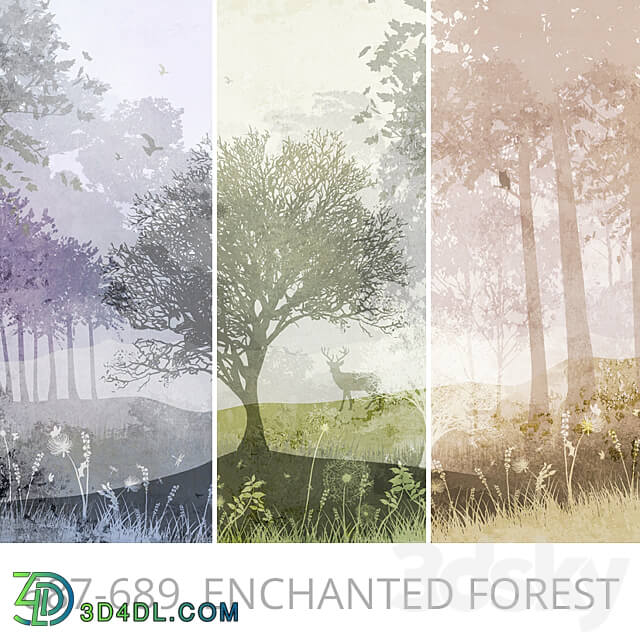 Wallpapers Enchanted forest Design wallpapers Panels