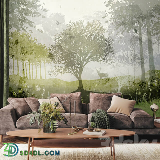 Wallpapers Enchanted forest Design wallpapers Panels