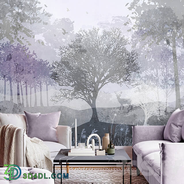 Wallpapers Enchanted forest Design wallpapers Panels