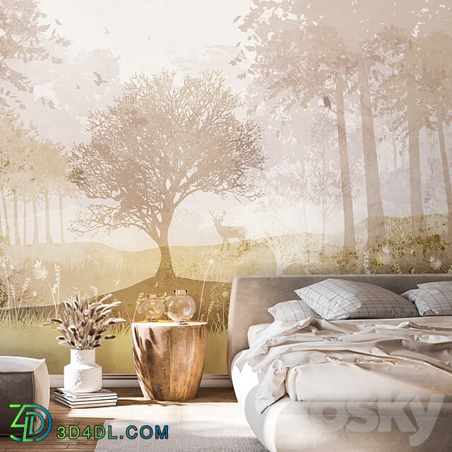 Wallpapers Enchanted forest Design wallpapers Panels