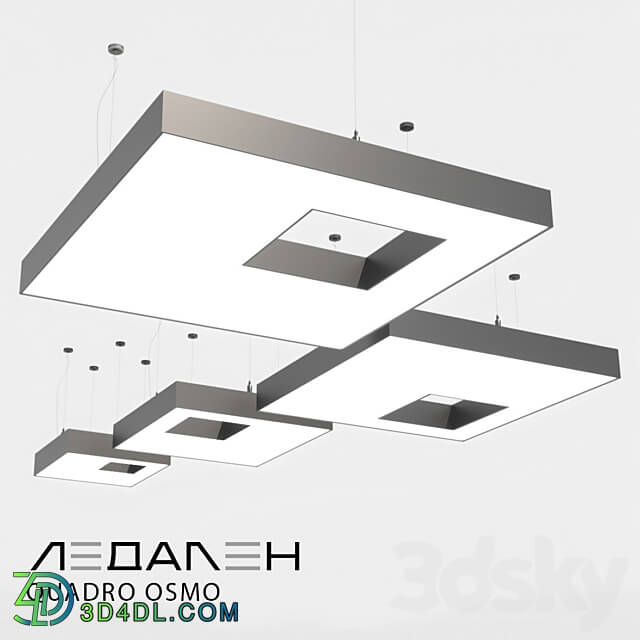 Volumetric square lamp QUADRO OSMO / LEDALEN