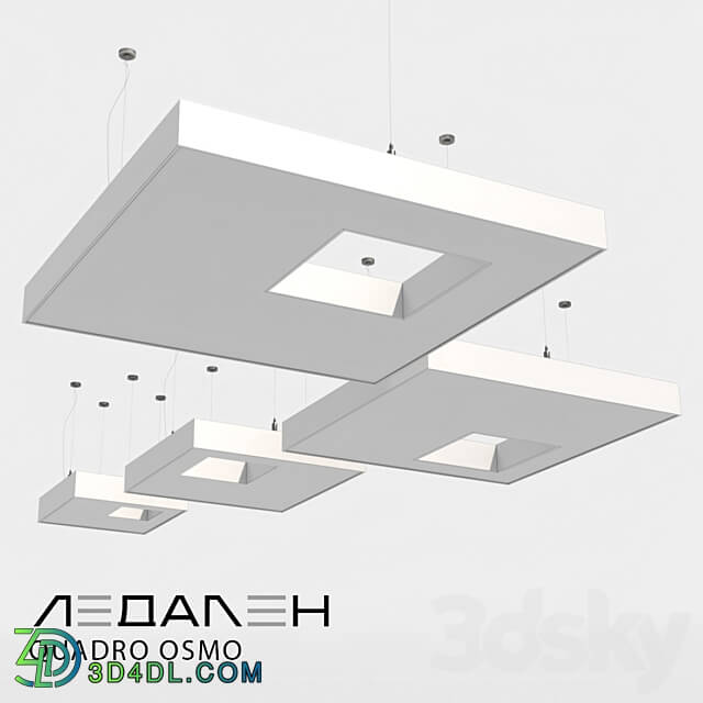 Volumetric square lamp QUADRO OSMO / LEDALEN