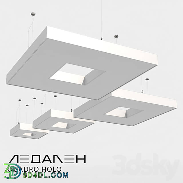 Pendant light Square lamp QUADRO HOLO