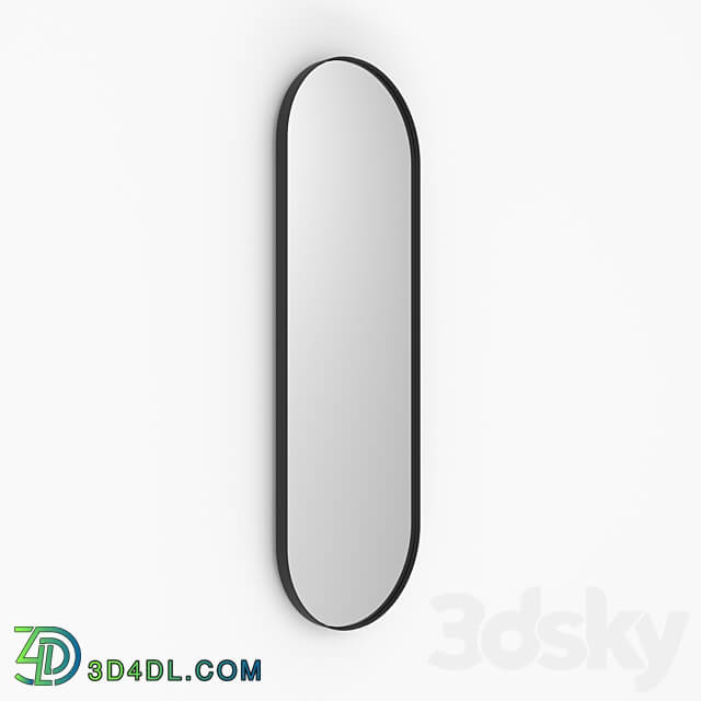 Oval mirror leaf in a metal frame Iron Capsule Flap 