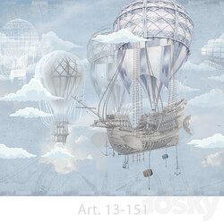 Wall covering - Photowall-paper MasterFresok Art. 13-151 Flying Ship OM 