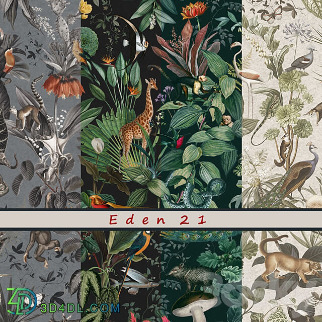 Wall covering - Designer wallpaper Eden 21 pack 1