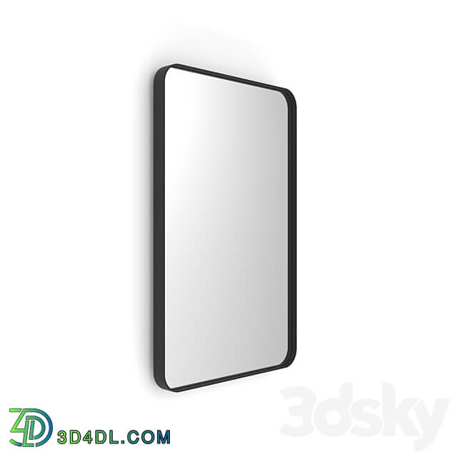 Mirror - Rectangular folding mirror in a metal frame Iron Flap