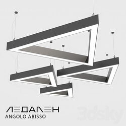 Pendant light - Triangular lamp ANGOLO ABISSO _ LEDALEN 