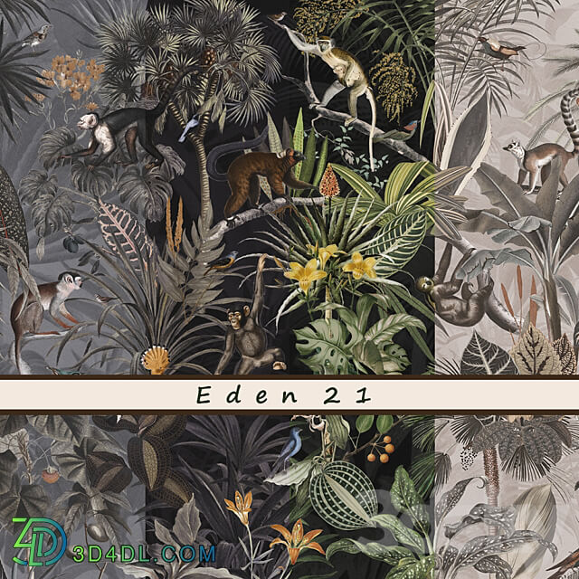 Designer wallpaper Eden 21 pack 3