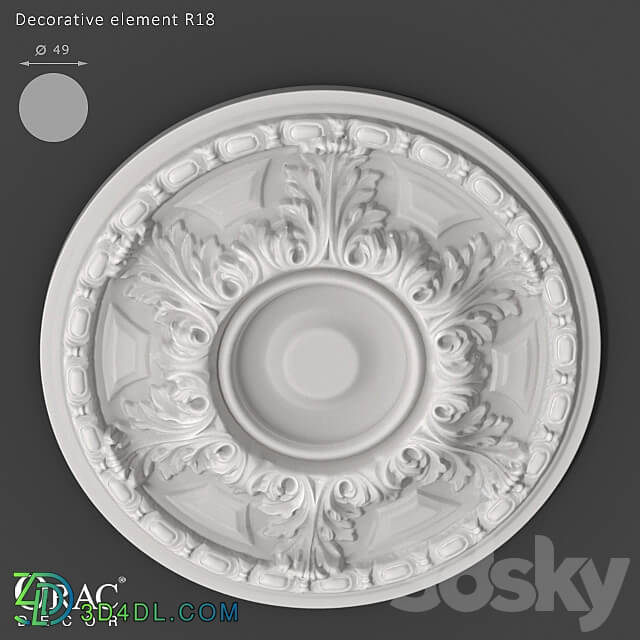 Decorative plaster - OM Decorative element Orac Decor R18