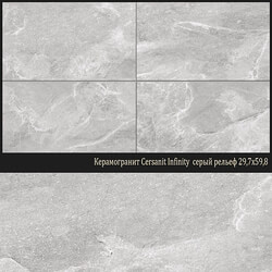 Porcelain stoneware Cersanit Infinity gray relief 29 7x59 8 IN4L092 