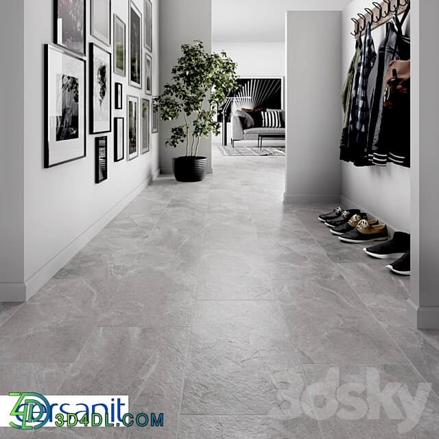 Porcelain stoneware Cersanit Infinity gray relief 29 7x59 8 IN4L092