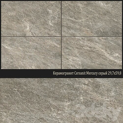 Tile - Porcelain stoneware CersanitMercury gray 29_7x59_8 MU4L092 