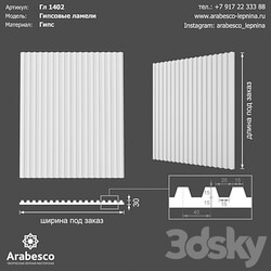 3D panel - Plaster lamellae Gl 1402 OM 