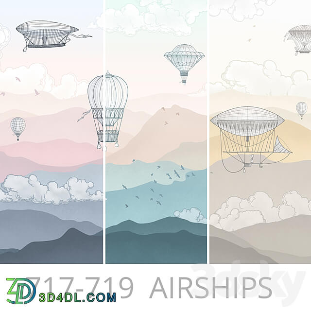 Wall covering - Wallpapers _ Airsships _ Wall murals _ Panels _ Fresco