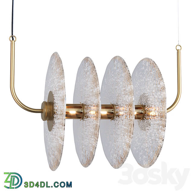 Pendant light Sprinkled Glass chandelier art. 25644 by Pikartlights