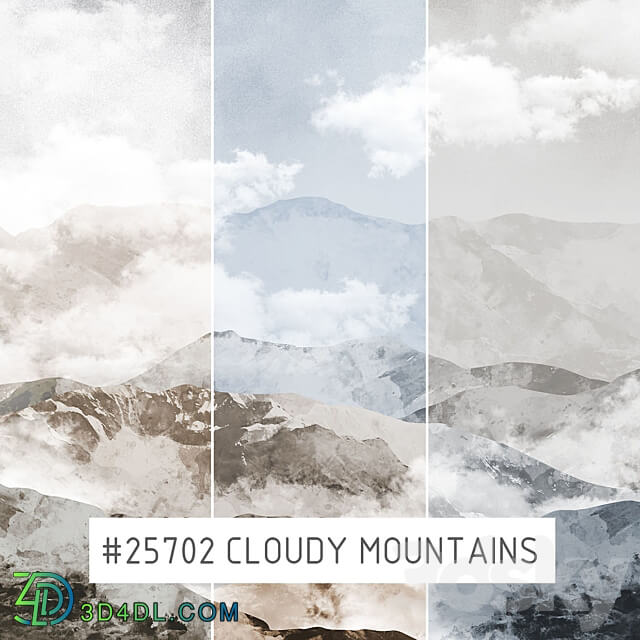 Wall covering - Creativille _ Wallpapers _ 25702 Cloudy Mountains