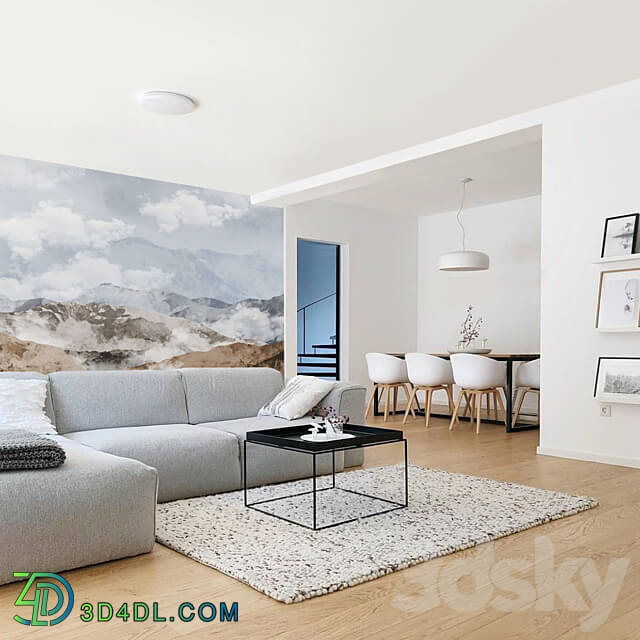 Wall covering - Creativille _ Wallpapers _ 25702 Cloudy Mountains