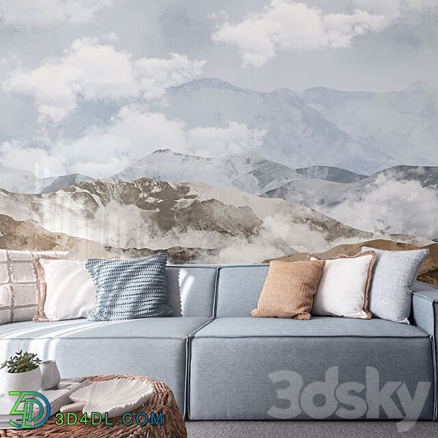 Wall covering - Creativille _ Wallpapers _ 25702 Cloudy Mountains