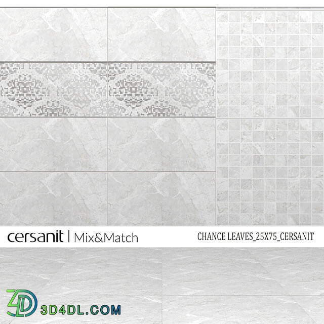 Tile - Porcelain stoneware Dallas ornament_30x60_42x42_Cersanit