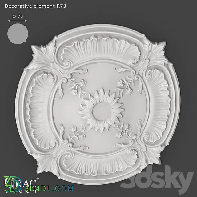 Decorative plaster - OM Decorative element Orac Decor R73