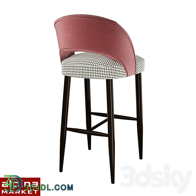 Upholstered bar chair ACORUS