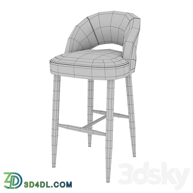 Upholstered bar chair ACORUS