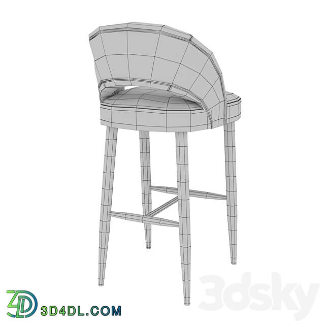 Upholstered bar chair ACORUS