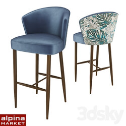 Chair - Upholstered bar chair ADONIS 