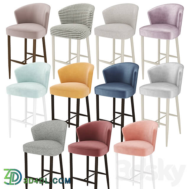 Chair - Upholstered bar chair ADONIS