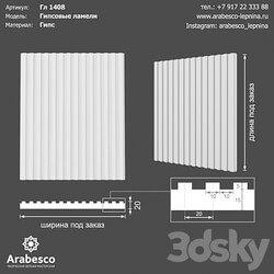 3D panel - Plaster lamellae Gl 1408 OM 