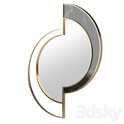 Mirror - Mirror in brass frame BC001 with marble from Apika 