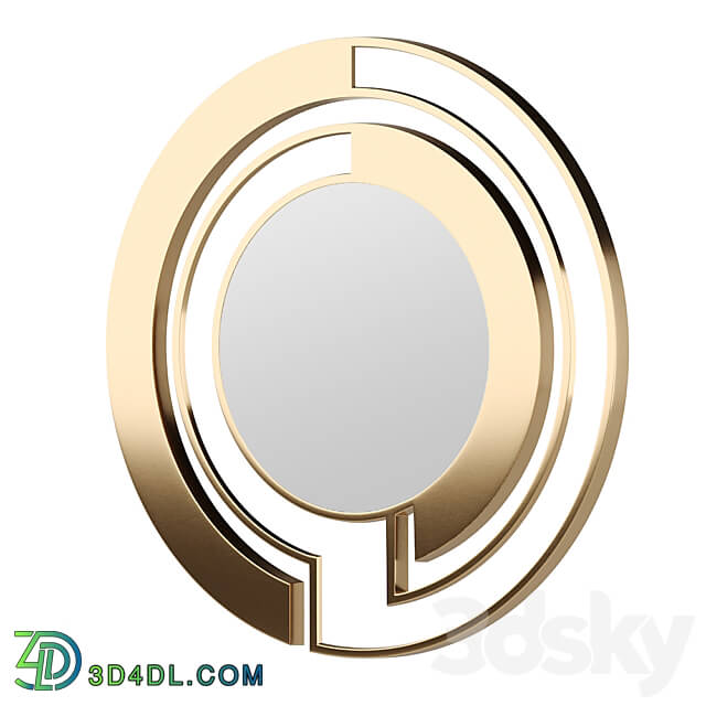 Mirror in brass frame BC005 from Apika
