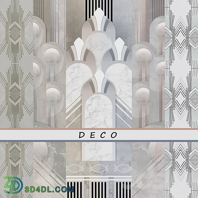 Wall covering - Designer wallpaper DECO pack 4