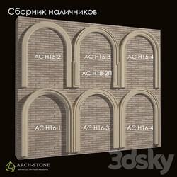 Facade element - Collection _ 5 arch-stone brand architraves 