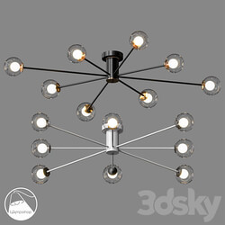 Ceiling lamp - LampsShop.ru PL3040 Chandelier Nevada Black and White 