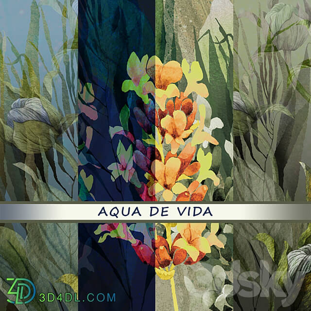 Wall covering - Designer wallpaper AQUA DE VIDA pack 2