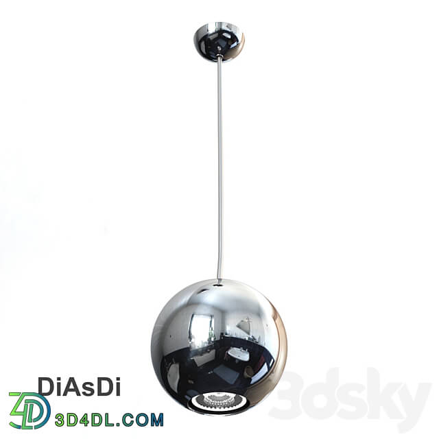 Pendant luminaire chrome plated from DiAsDi Pendant light 3D Models 3DSKY