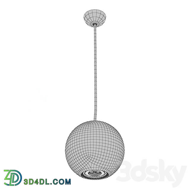 Pendant luminaire chrome plated from DiAsDi Pendant light 3D Models 3DSKY