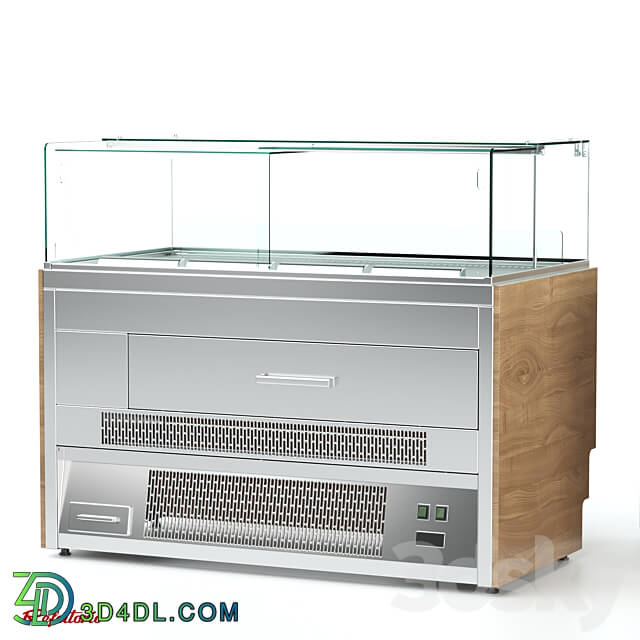 Refrigerated confectionery counter RKС1 3D Models 3DSKY
