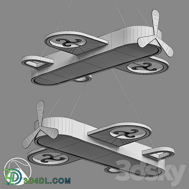 LampsShop.ru CL7039a Chandelier Airplane Pendant light 3D Models 3DSKY